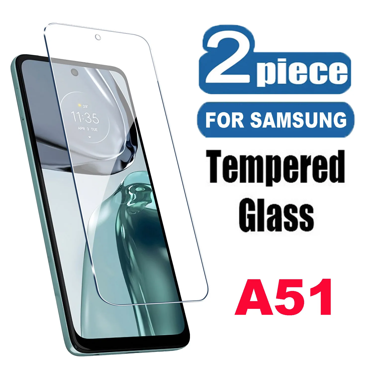 

2PCS Screen Protectors For Samsung Galaxy A51 Tempered Glass For Samsung Galaxy A51 Glass Films