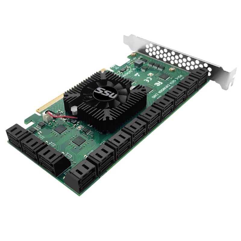 Chi a mining riser 24 port sata pci express x16 controller sata pci-e adapter pcie sata add on card pcie auf sata3 erweiterungs karte