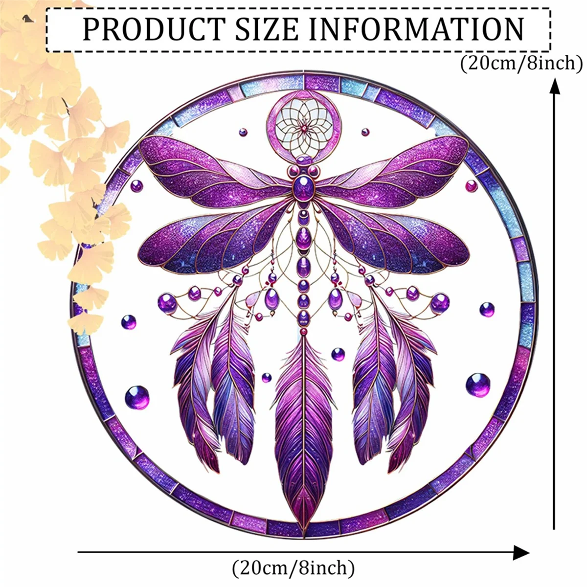 A71P Dragonflys Dreamcatchers قلادة مستديرة اللون قلادة أكريليك مع حبل