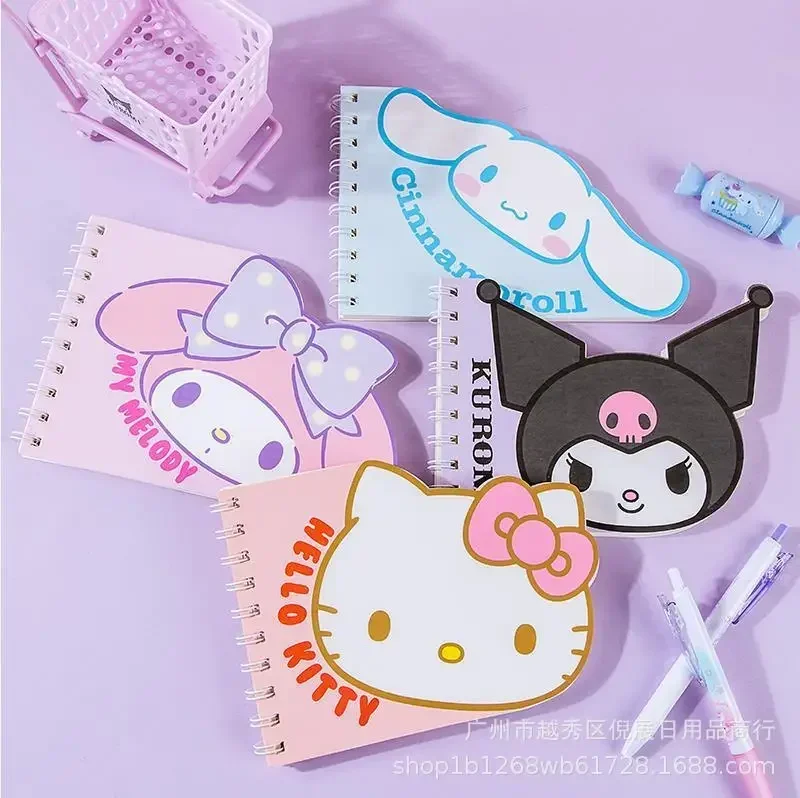 

Kawaii милый Sanrio Hellokitty Kuromi Mymelody Cinnamoroll спираль книга Дневник Блокнот подарок на день рождения Детские Подарки Игрушки для девочек