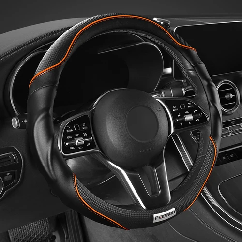 Imagen 2 del producto Protector para volante de coche deportivo 3D premium: antideslizante y amortiguador, agarre ergonómico, diseño de contorno dinámico, se adapta a 14,5-15""