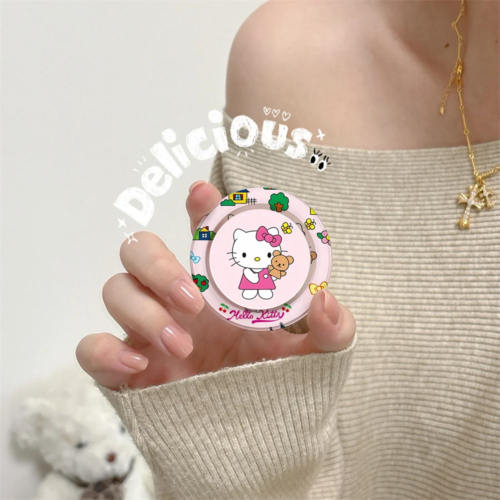 

Cute Japanese and Korean Cute Kitty Cat Pattern Magnetic Telescopic Phone Stand MagSafe Portable Magnetic Stand Birthday Gift