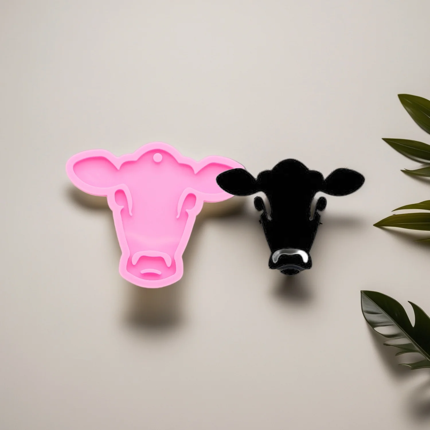 Cow head Molds Epoxy Resin Silicone Keychain Mould DIY Jewelry Casting Crafts, Fondant Bull Mold For Cake
