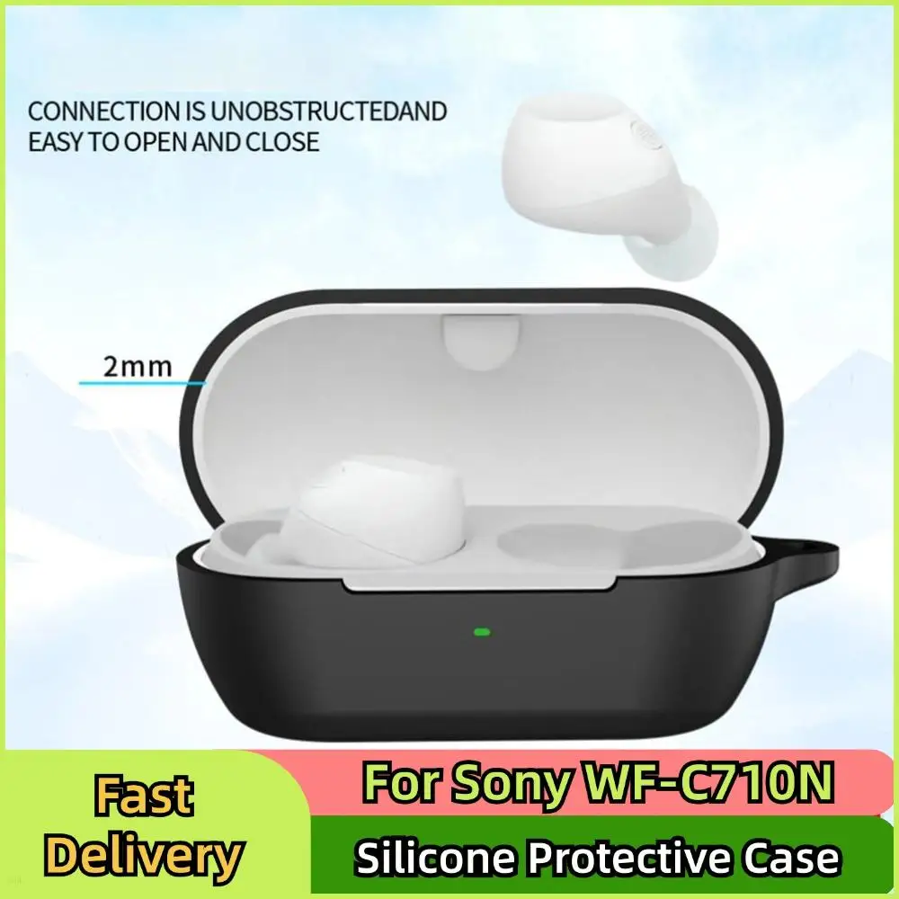 Para Sony WF-C710N funda protectora de silicona anticaída a prueba de polvo funda de carga para auriculares funda a prueba de golpes para Sony