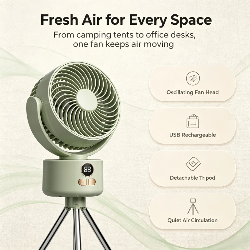 Tragbarer USB-Aufladbarer Camp – Outdoor Camping Misting Fan Bewertung und Preis