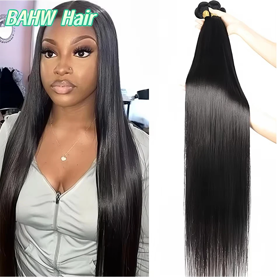 Brazilian Hair Bone Straight 100% Human Hair Weave Bundles Natural Color Remy Hair Extension 2/3/4PCS Bundles Weft Cheap Price