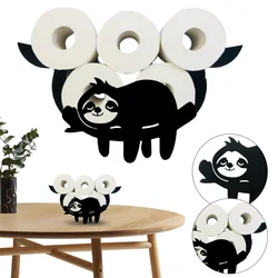 Steel Toilet Paper Holder Bathroom Wall Decoration Mount Kitchen Paper Shelf Storage Sheep 7 Rolls Metal Sheep Roll Tissue Stand