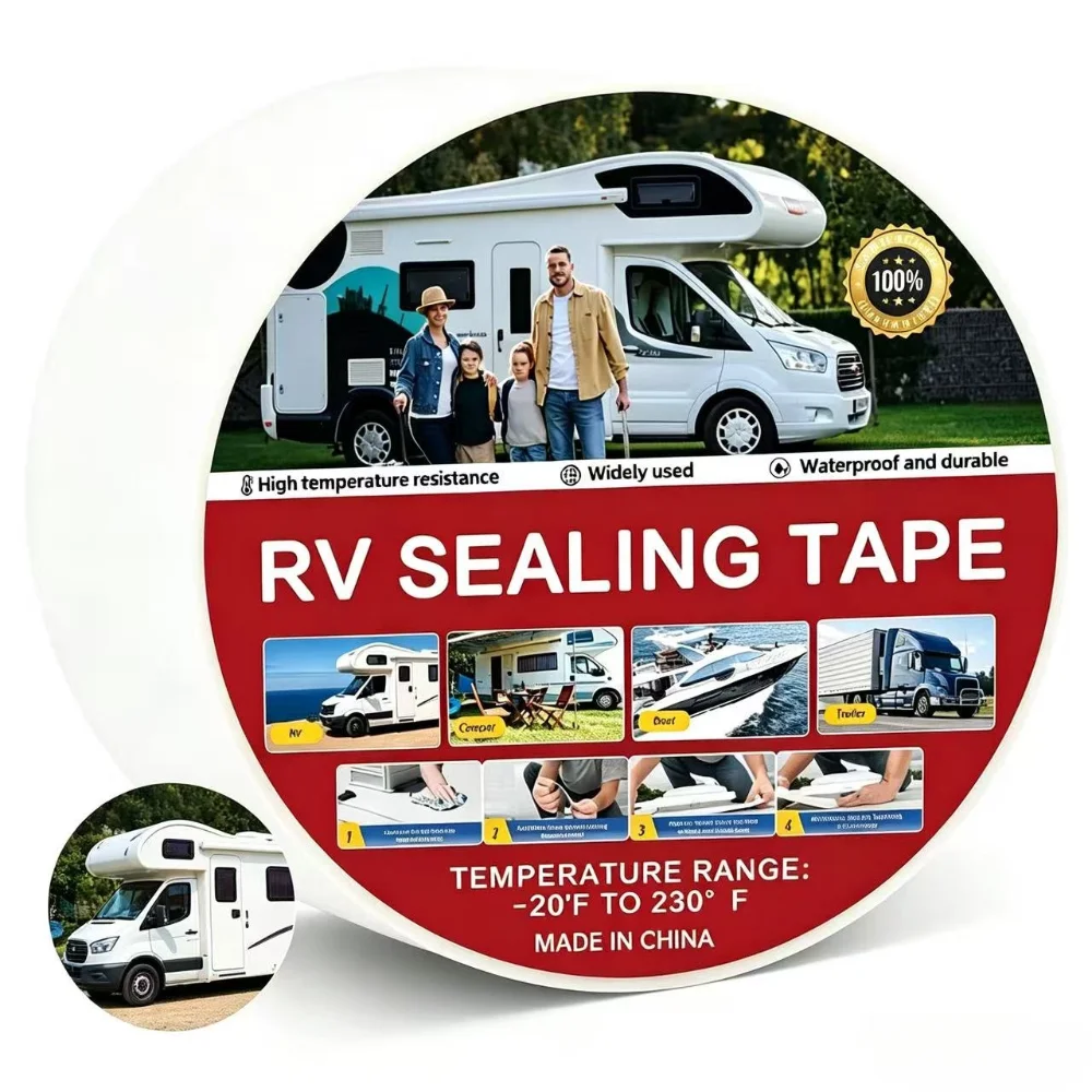 RV Roof Tape,RV Sealant Tape White UV Resistant,Repair Sealant Tape for RV, Boat Sealing, Truck Stop Camper Roof Leaks