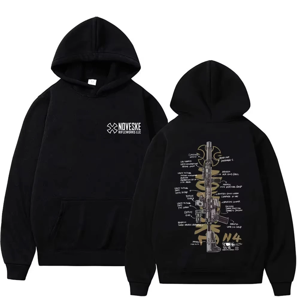 2026 Winter NOVESKE N4 Tactical Army Fan Club Outdoor Training Competition Hoodie Men Women Fashion Pullover Male Vintage Hoodie