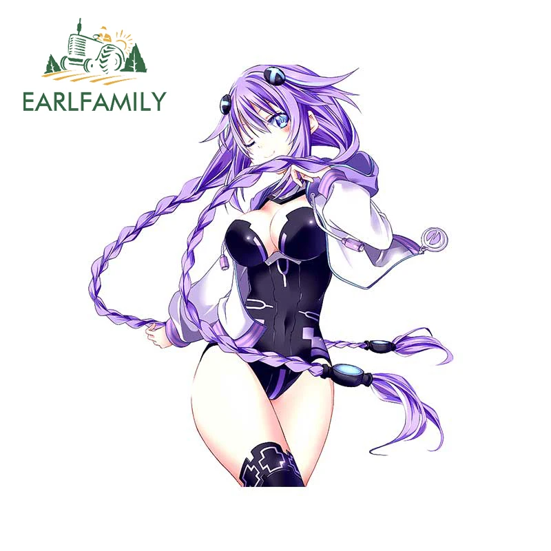 

EARLFAMILY Hyperdimension Neptunia Car Stickers Waterproof Creative Decals Car Accessories Rearview Mirror Trunk Vehicle Decor