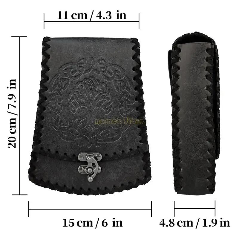 31BF VINTAGE MEDIEVAL BEALT BAG BAG WIAST COIN POUST MEDIEVAL POBES