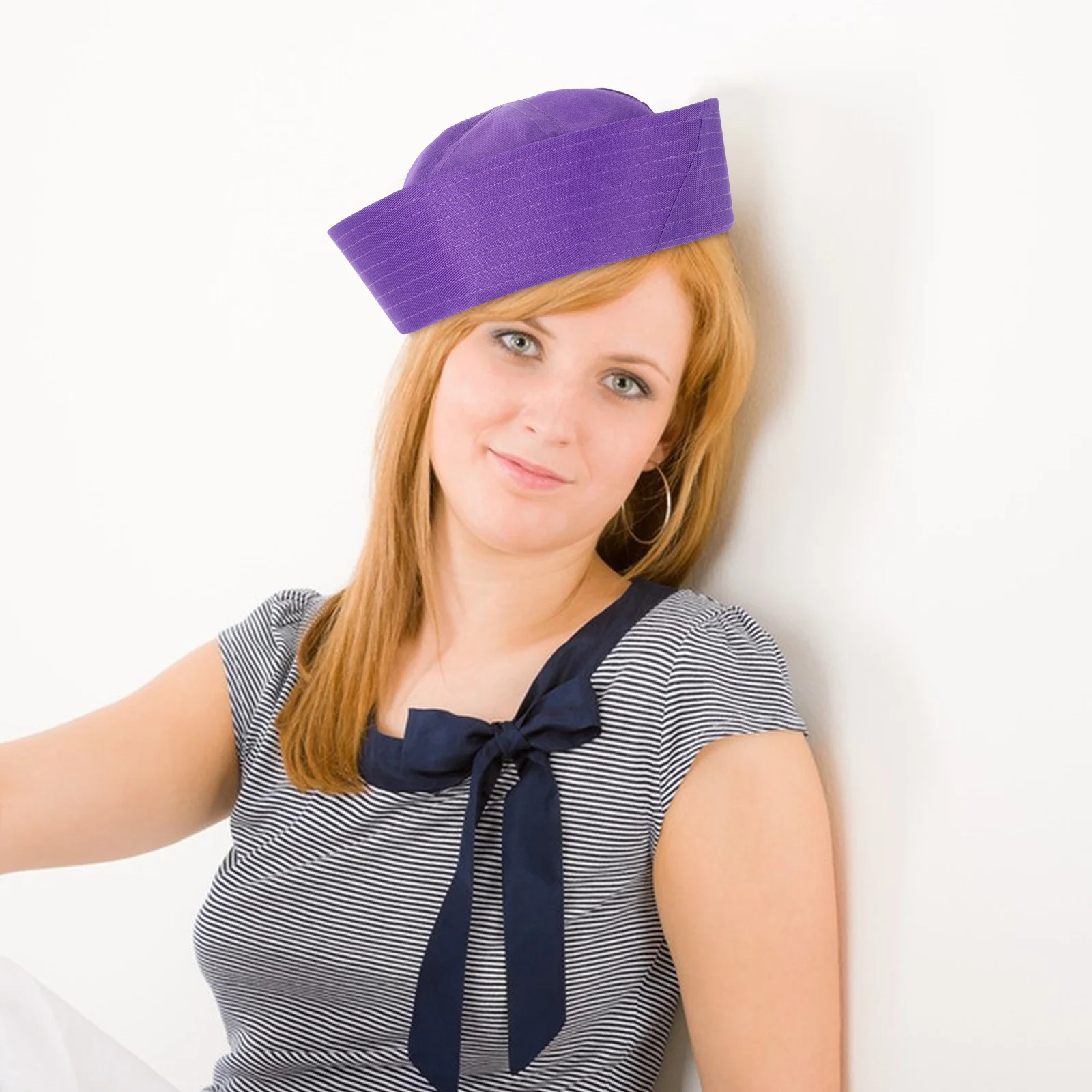 قبعة بحار المرأة الكابتن قبعة قابل للتعديل لأداء مرحلة الحفلات تأثيري القوارب القبعات ديكور الملابس والاكسسوارات الرياضية #4