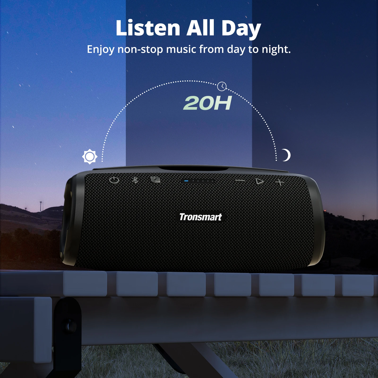 مكبر صوت Tronsmart Mirtune S100 مكبر صوت بلوتوث قوي مع 50 وات، IPX7 مقاوم للماء، مقبض قابل للسحب، باور بانك مدمج #5