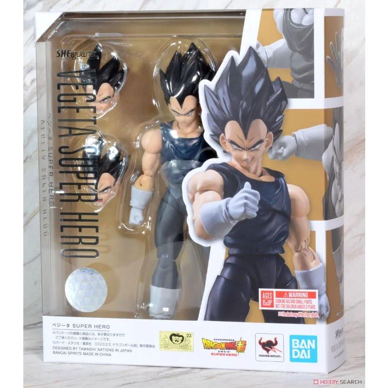 

Коллекционная подвижная фигурка Bandai SHF: Вегета с черными волосами из Dragon Ball SUPER HERO (фильм)