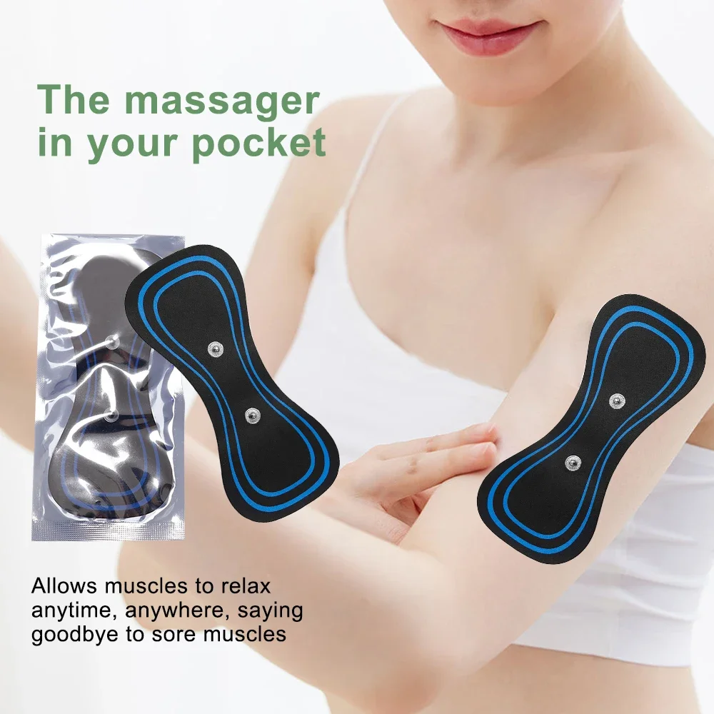 Image 4: 10/20 pièces Patchs de massage pour le cou, Patchs de gel de remplacement pour stimulateur musculaire EMS, stimulateur corporel TENS amincissant pour entraînement des hanches