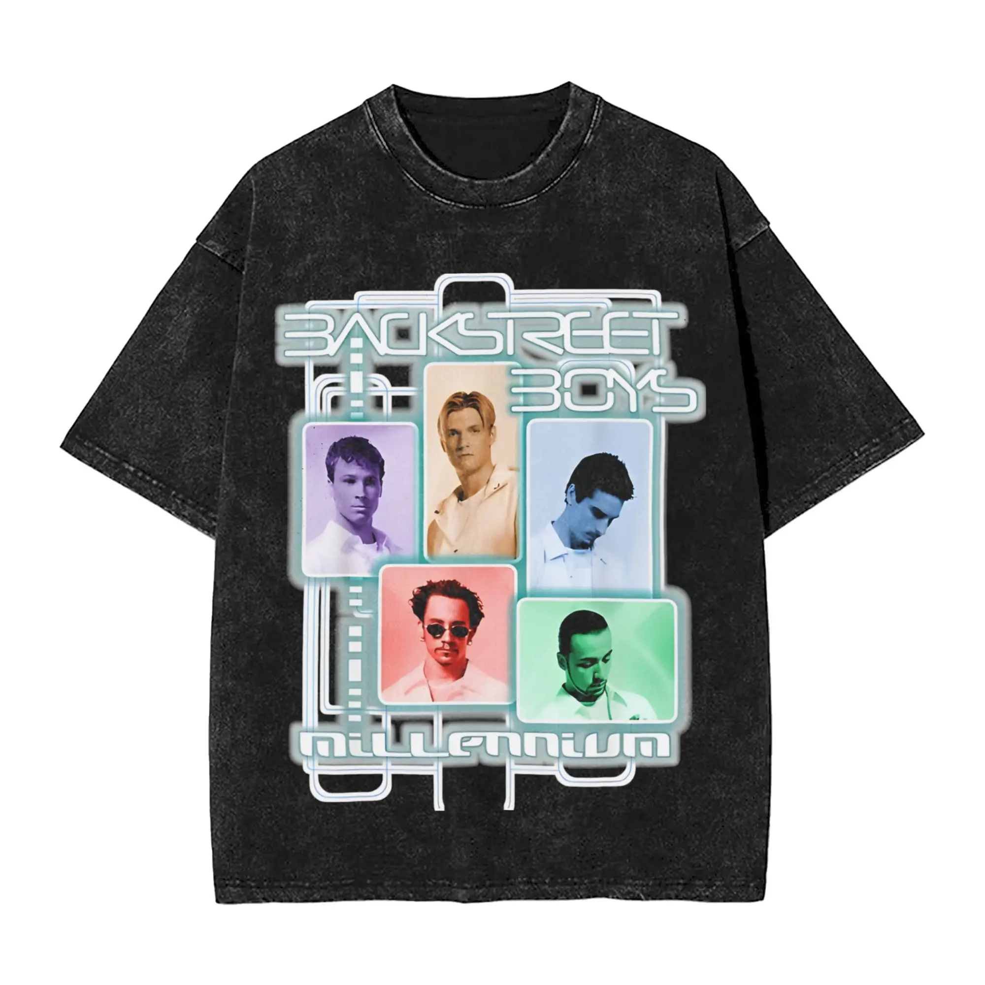 

Backstreet Boys Band BSB Men T Shirts Washed Funny Tee Shirt Short Sleeve Round Collar T-Shirts Cotton Gift Clothes