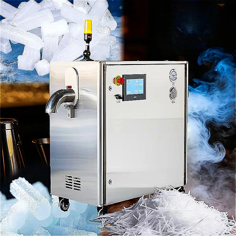 24 7 Continuous Dry Ice Granulator Pellet Production Machine Customized 30 120kg h Stainless Steel For Dry Ice Blasting Business