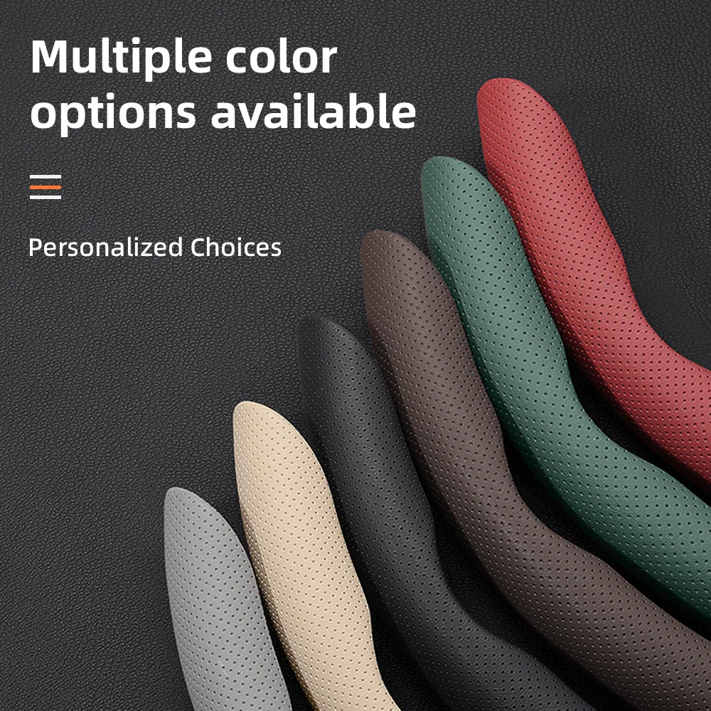 Suitable for Jetour Breathable Leather Steering Wheel Cover with Segmented Quick-Release Design, Non-Slip and Durable, for X70 X90 Plus T2 T1 Dashing G700 X50 I-Dm, Black, Green, Red, Beige, Gray Car Accessories view 5