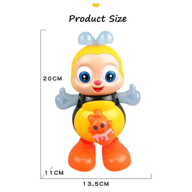 TOPMAYA-juguete de abeja bailando, juguetes eléctricos, juguetes musicales, abeja electrónica de dibujos animados, juguetes de aprendizaje preescolar, juguetes educativos interactivos S