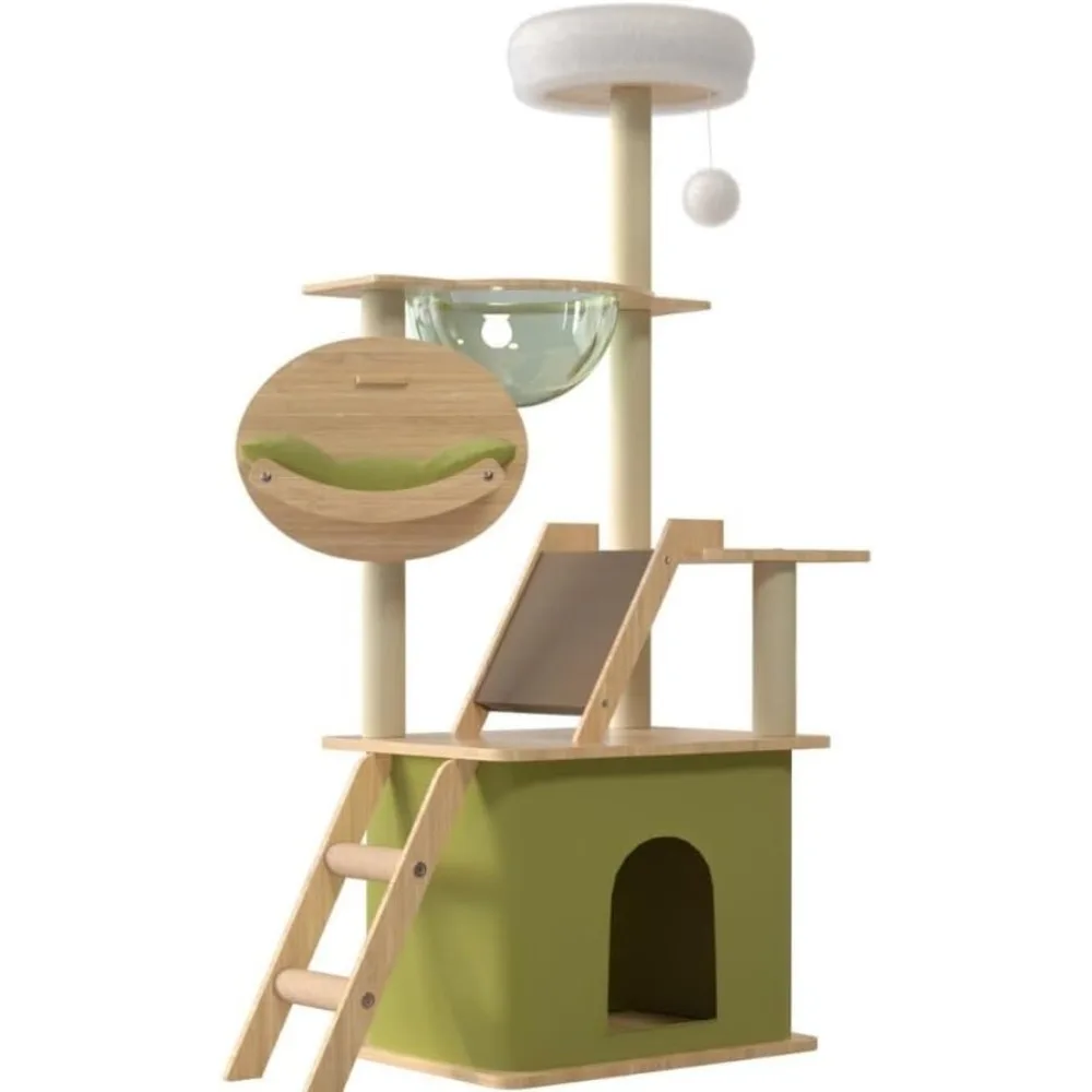 

Freedom Cat Frame Climbing Climbing Nest Tree Large Wooden House Scratching Post Space Capsule Climber(Y-19)