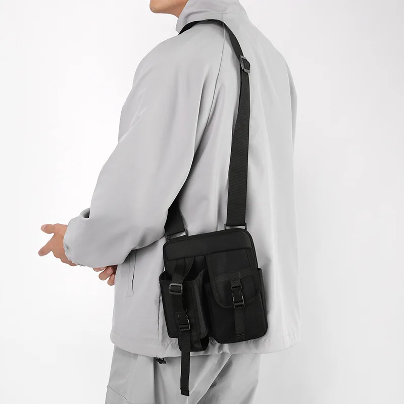 New Men's Single-shoulder Bag, Outdoor Water Cup Crossbody Bag, Fashionable Water-resistant Oxford Cloth Single-shoulder Bag