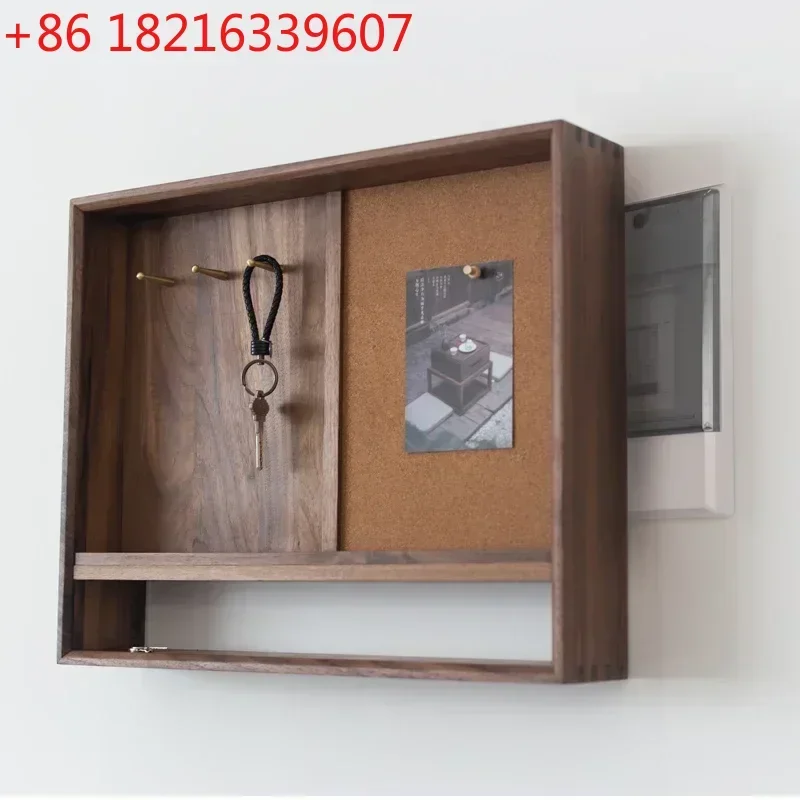 TAO Entry Storage Wall Box Wall Hanging Distribution Box Black Walnut Decoration