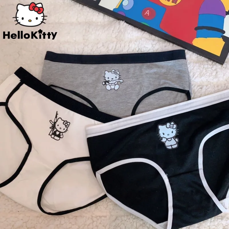 

Sanrio Hello Kitty Spicy Girl Cotton Cute Panties Low Waist Sexy Sport Style Triangle Underpants For Women Y2k Cartoon Briefs