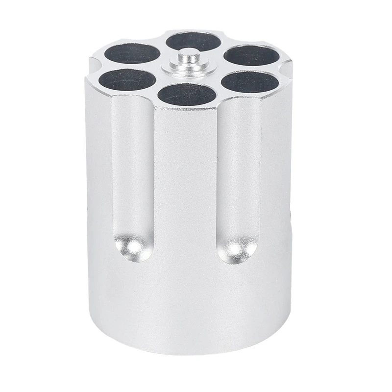 

Cylinder Pen Holder Revolver Pen Holder With 6 Slots Pen Pencil Holder Cylinder Design Heavy Duty Non-Slip Aluminum Office Creat