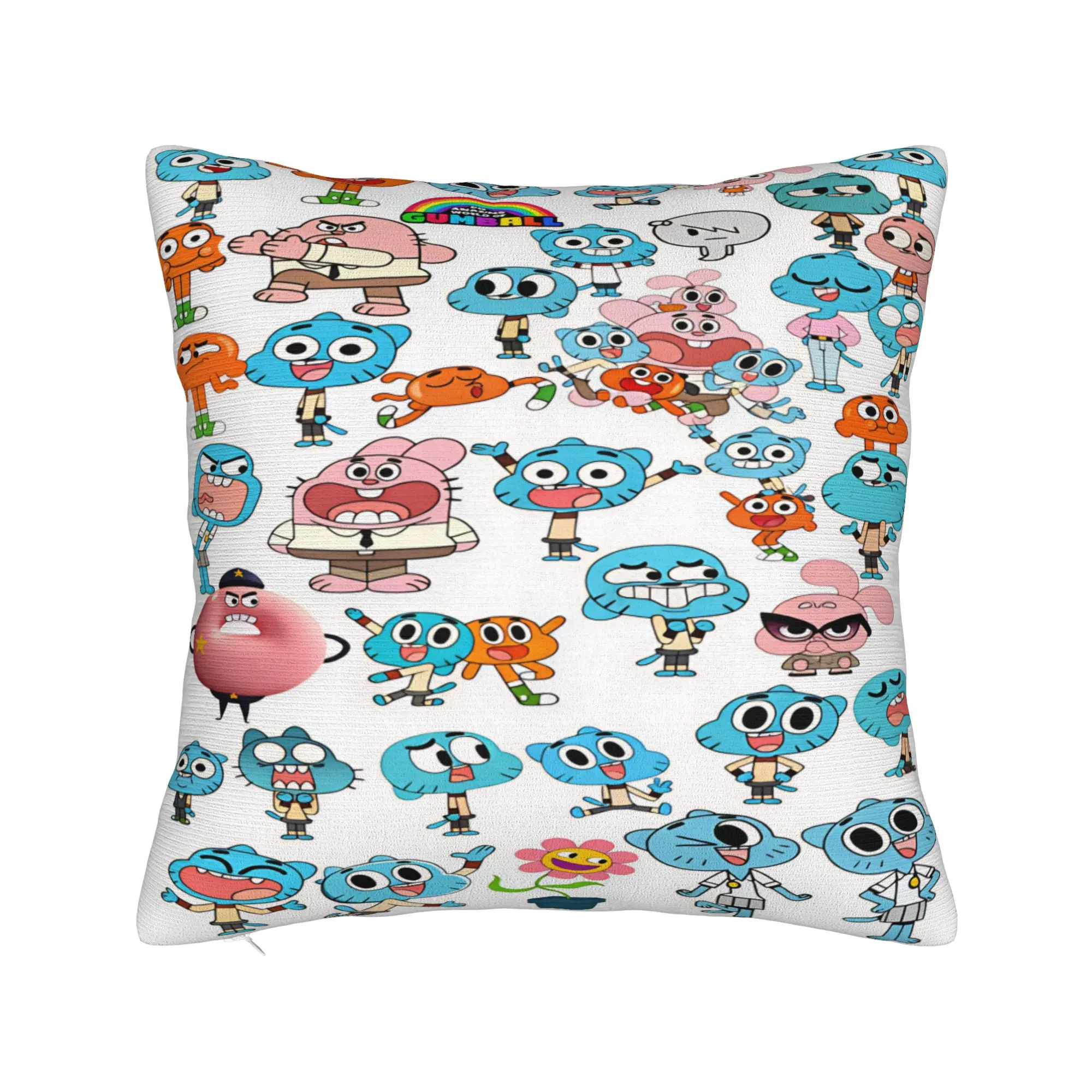 Gumball Gum Ball Watterson Amazing Cartoon  Pillow Cover  Kawaii Pillow Case For Couch Sofa Bedroom Comfy Pillowcases Gift Idea
