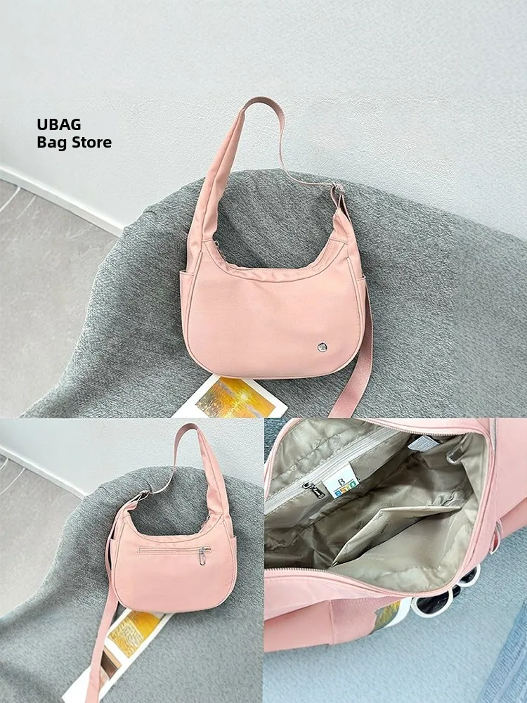

Lulu Ladies Casual oulder Crossbody Bag High Quali Versatile Underarm Dumpling Bag Faionable Commuting Soft Nylon