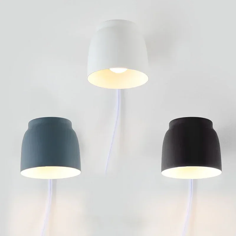 

Nordic Wall Lights with Switch Plug Wall Mount Lamp for Bedroom Bedside Sconce Mirror Fixture Modern Indoor Lighting Home Decor