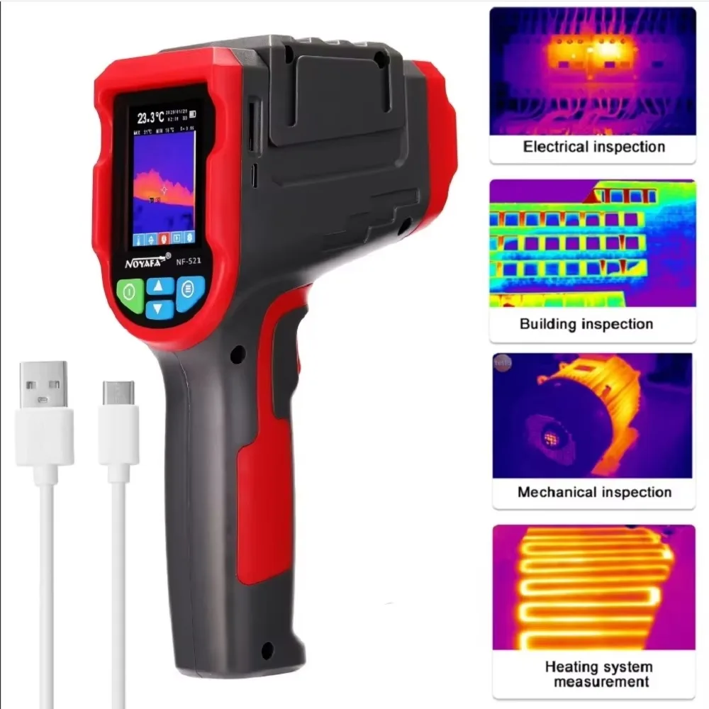 

ZHOUCE Nf-521 English Handheld Infrared Thermal Imager 340x240 Resolution Imaging 1024 Pixel Sensor Floor Heating Detecto