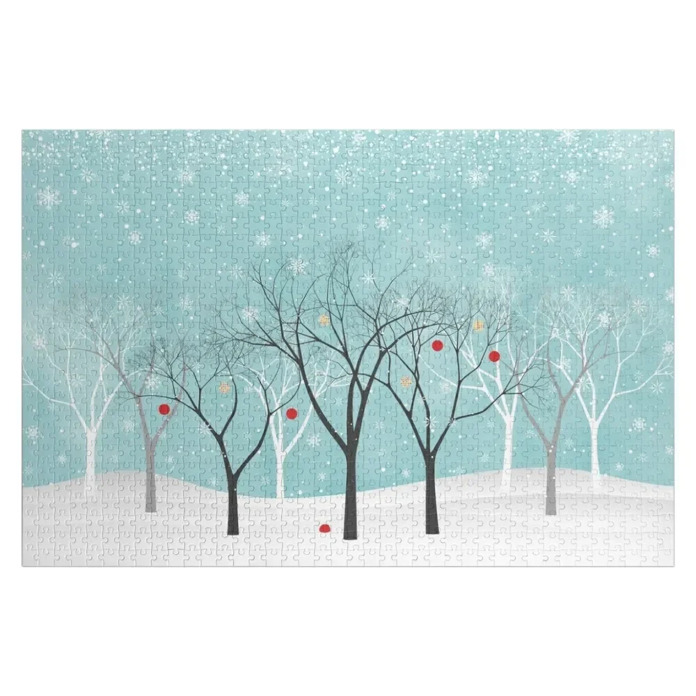 

Snowy Winter Landscape Jigsaw Puzzle Wooden Jigsaws For Adults Toys For Children Puzzle