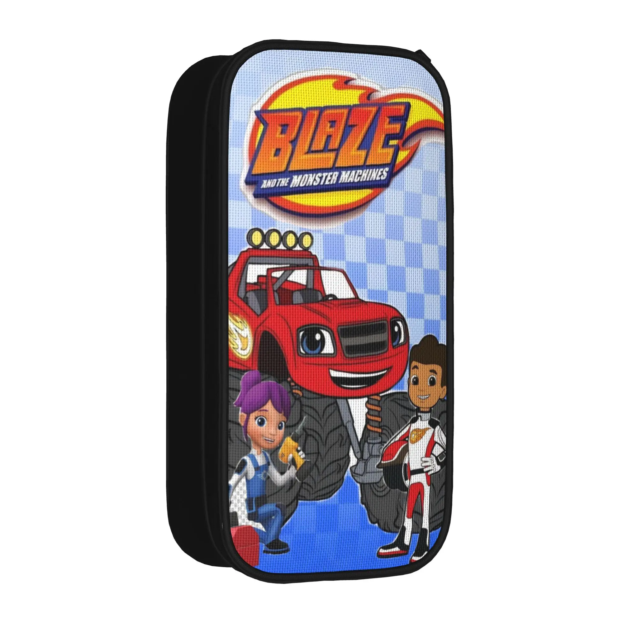 Large Pen Box Blaze and the Monster Machines Merch  Double Layer Pencilcase Girl Makeup Bags Amazing Gift