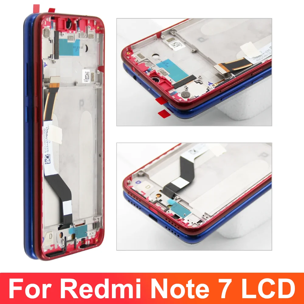 For Xiaomi Redmi Note 7 LCD Display Touch Digitizer Assembly For Redmi Note 7 Pro Display M1901F7G Replacement With Frame