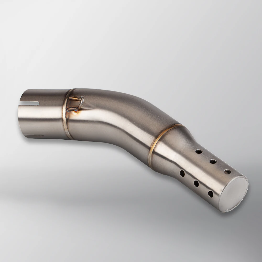 Elbow 51mm Motorcycle Slip On Middle Exhaust Link Pipe Adapter Connector For CFMOTO NK400 NK650 NK 650
