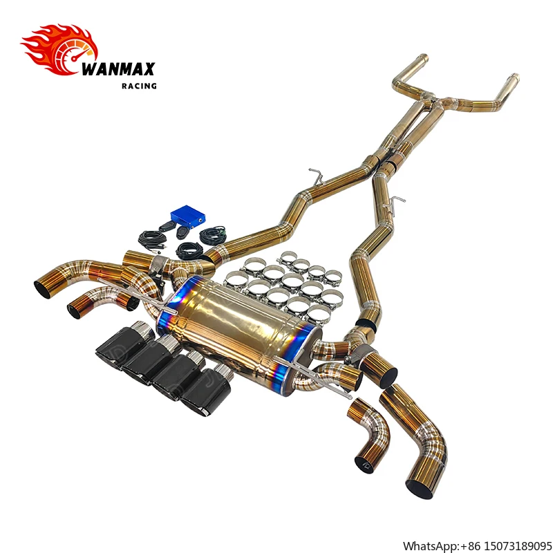 Factory Direct Sales Valvetronic Titanium Exhaust Catback Stainless Steel Frontpipe with Heat Shield for  F90 M5