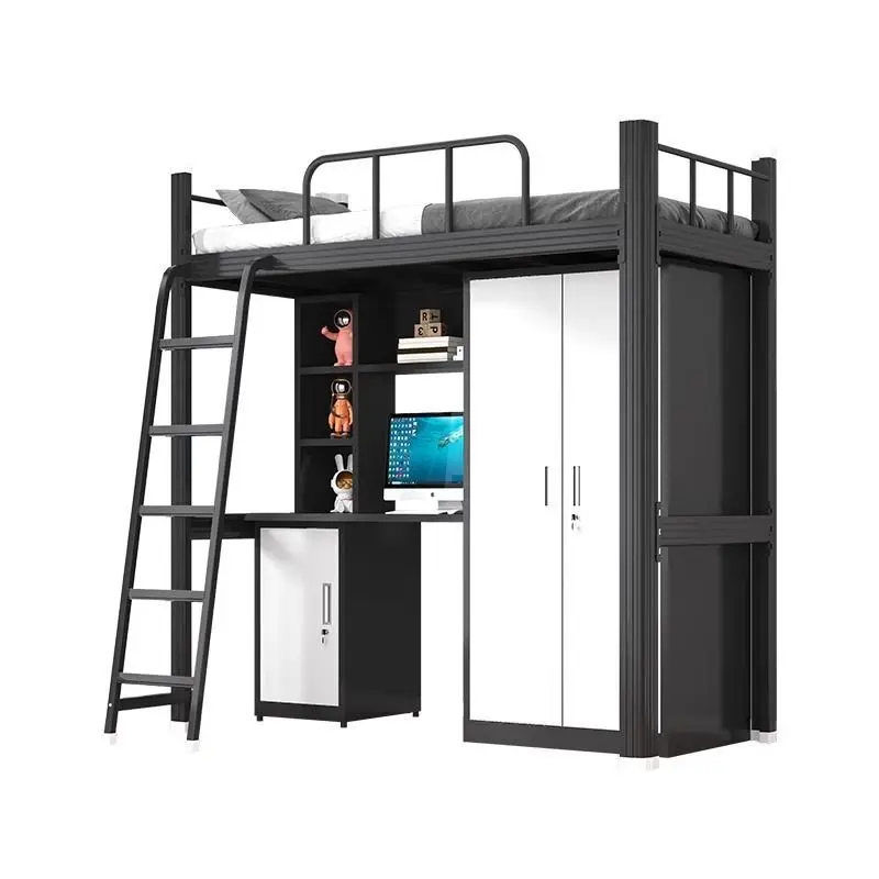 School staff dormitory bed under table small apartment bedroom rental house apartment bed