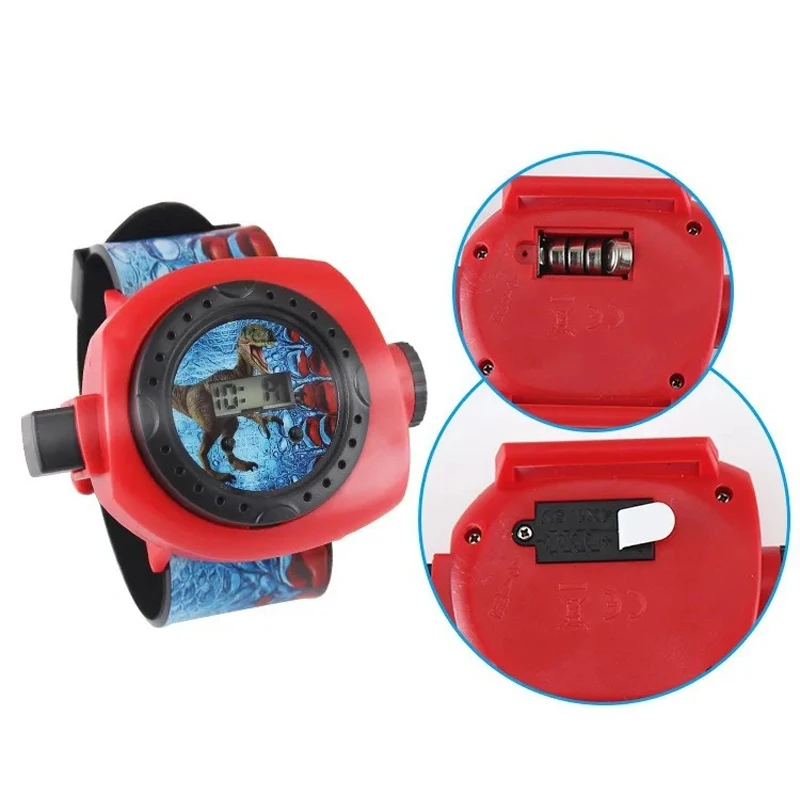 ساعة بروجيكتور ديناصور للأطفال - 24 صورة مصباح يدوي ممتع ألعاب مضيئة هدية مدرسية تعليمية للأطفال ساعات إلكترونية #4