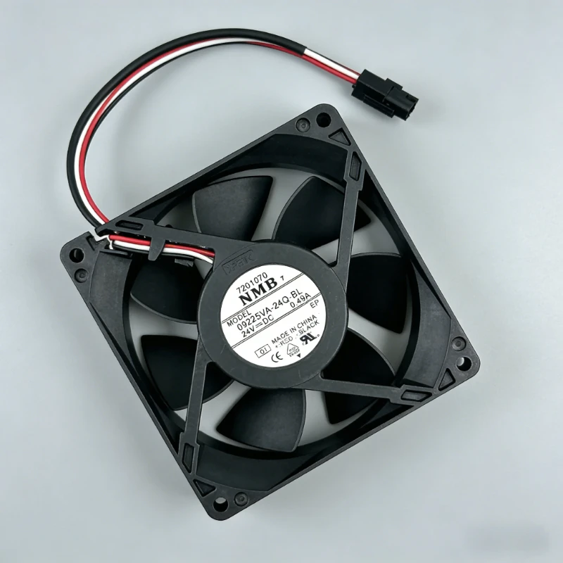 09225VA-24Q-BL DC 24V 0.49A 90x90x25mm 3-Wire Server Cooling Fan