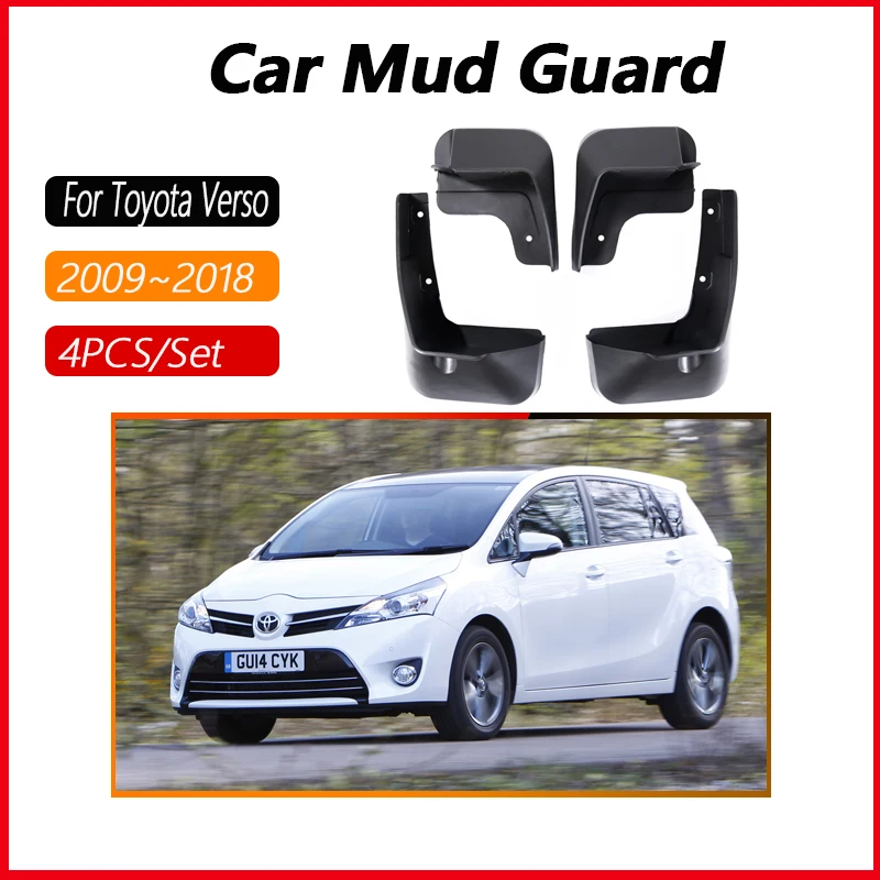 Car Wheel Fenders For Toyota Verso AR20 2009~2018 Antifreeze Guard Flap Flares Splash Mudflaps Front Rear Wheel Auto Accessories