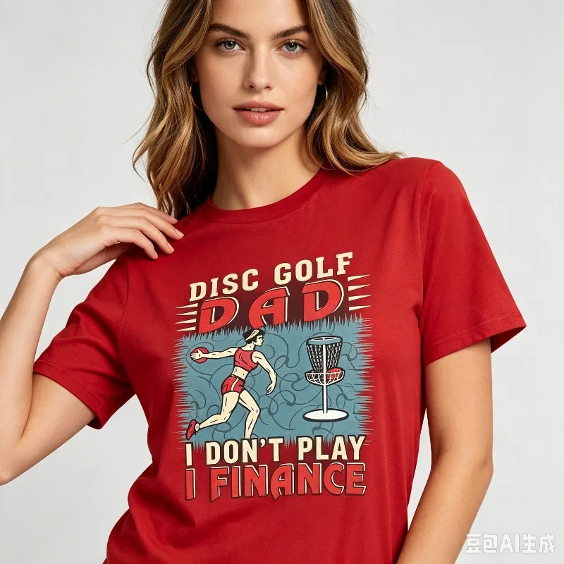 Disc Golf Dad I Don't Play I Finance T-Shirt 100% Cotton Funny Frisbee Golf Player Father's Day Casual Sports Tee