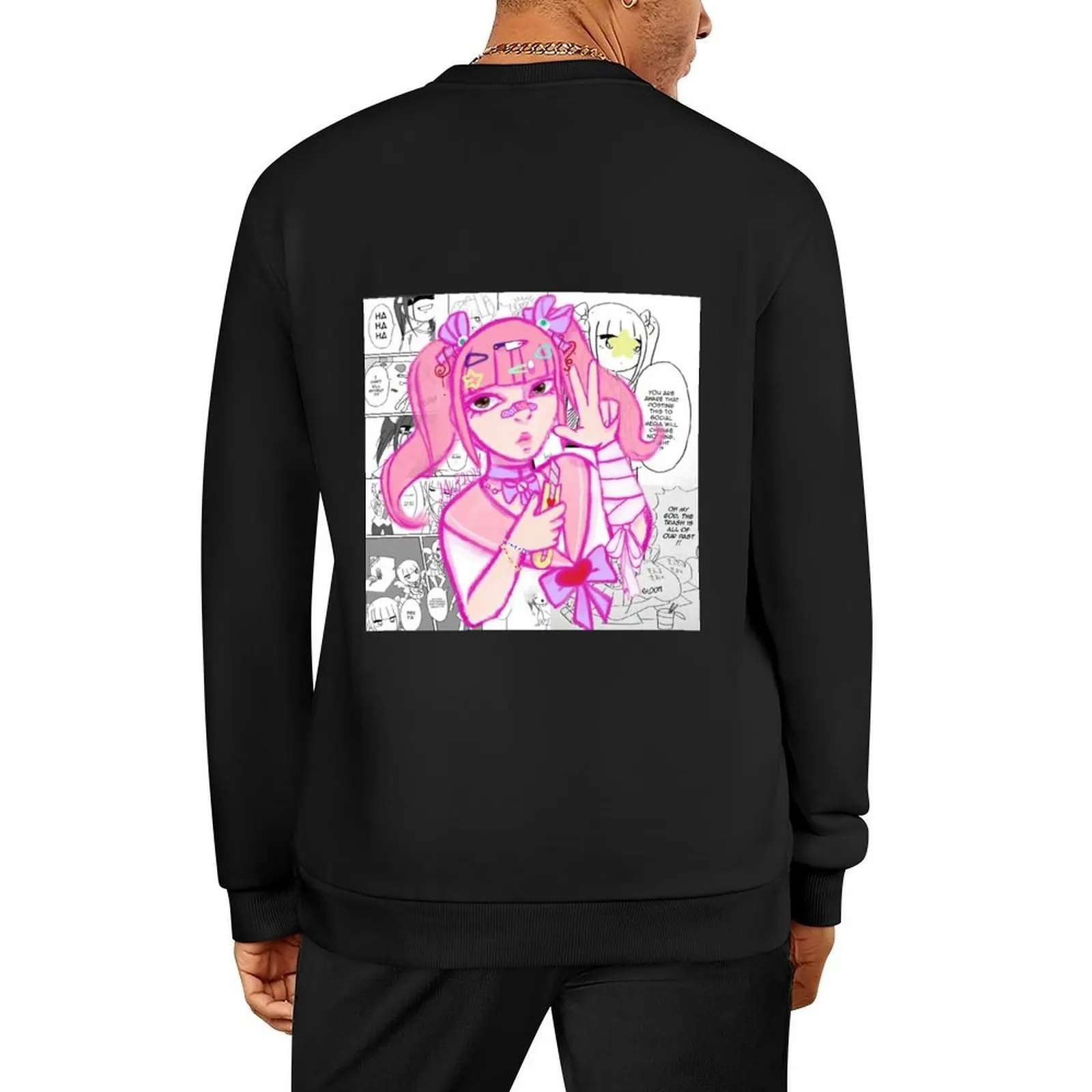 

Menhera Chan (SFW) Pullover graphic t shirts men men's clothing clothes for men mens clothes autumn sweatshirt