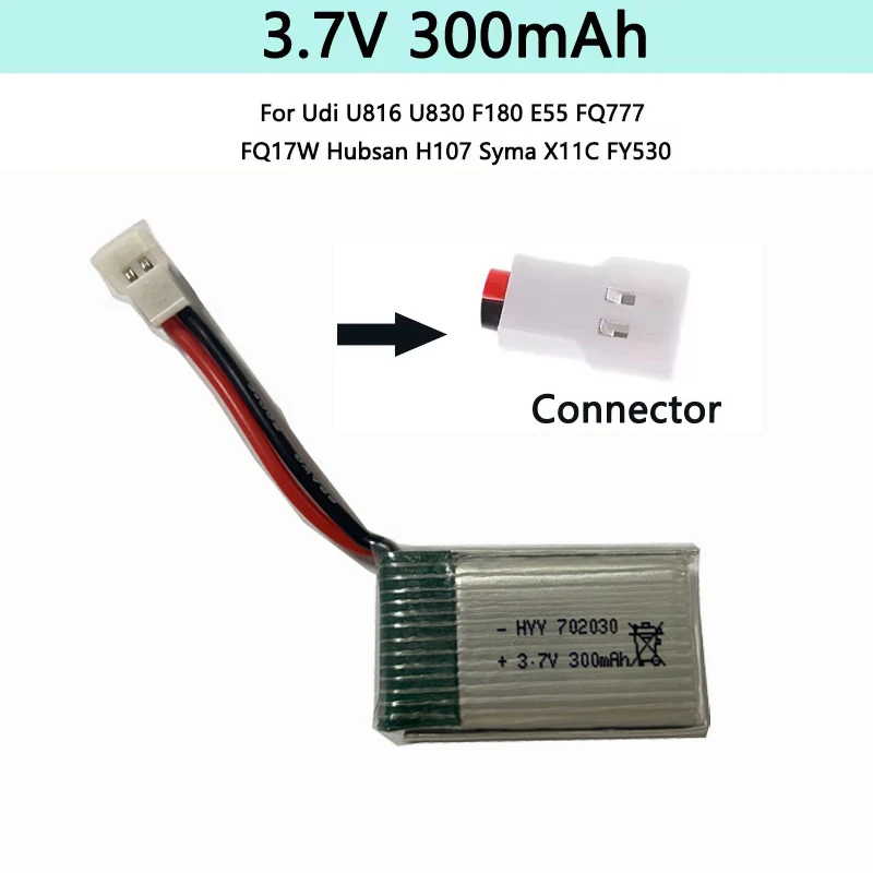 

3,7 В 300 мАч Lipo аккумулятор для U816 F180 E55 FQ777 H107 X11C аккумуляторы для самолетов и дронов с дистанционным управлением БПЛА Batteria RC Palne
