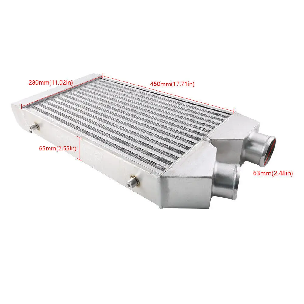 Automotive Retrofit Universal Intercooler 25x11x3 'Turbo Aluminum Cooling 2.5 