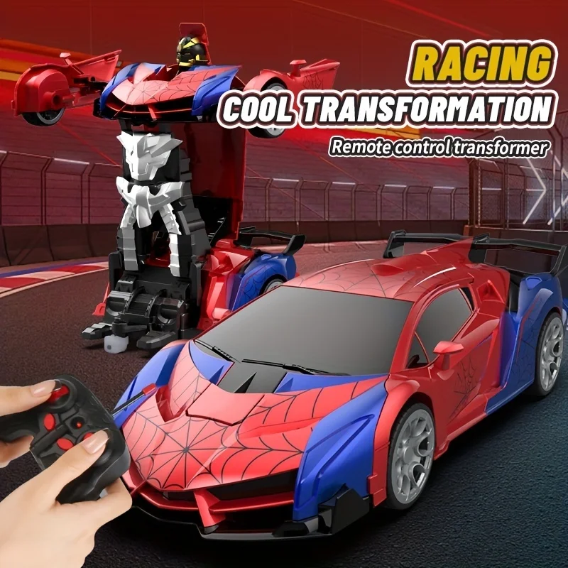 1pc Convertible Remote Control Car Robot、Remote Control Car Toy、One-click Transformation、360°Spin Drift，Suitable 3 Toys for Chil