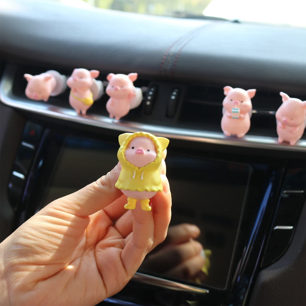 

Cute Pig Craft Air Freshener Ornament Air Conditioning Outlet Decoration Car Decor Accessories Interior Aromatherapy Ornament