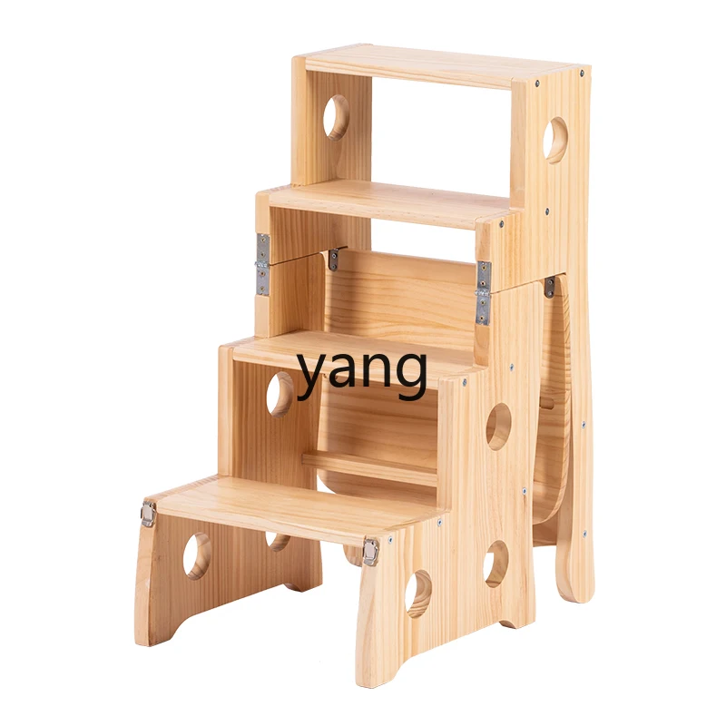 

Lmm solid wood ladder chair household ladder chair folding dual-purpose multi-functional ladder stool