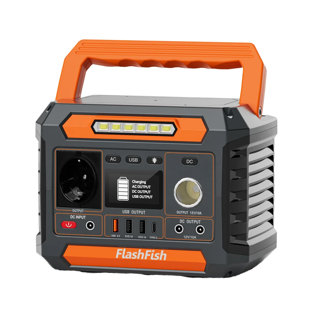 1500W Pure Sine Wave Power Station, 2500Wh Large Capacity LiFePO4 Battery, 500W MPPT Waterproof Solar Generator