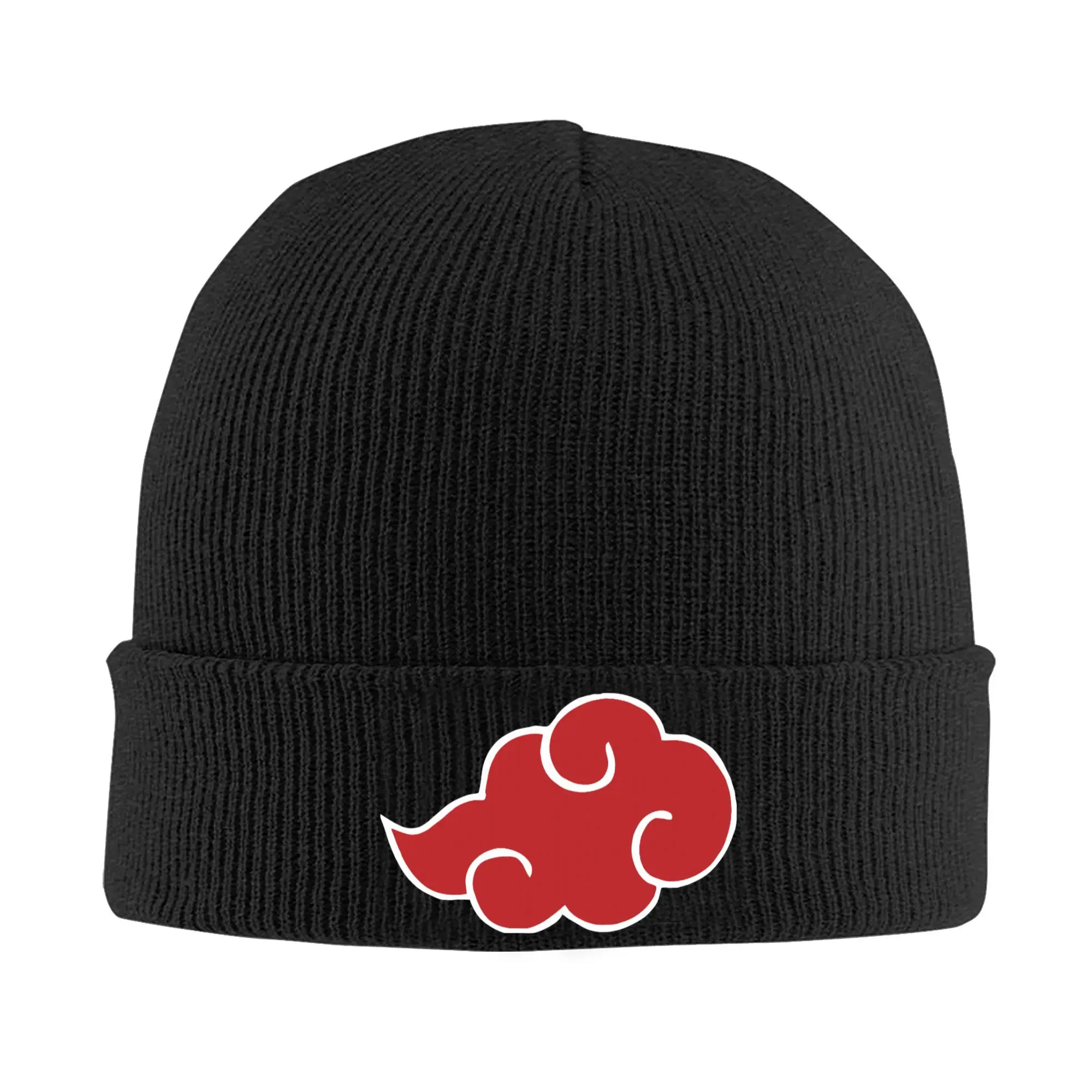 Narutos Japan Anime Akatsuki Clouds Knitted Caps for Women Men Beanies Autumn Winter Hats Acrylic  Konoha Neji Casual Caps